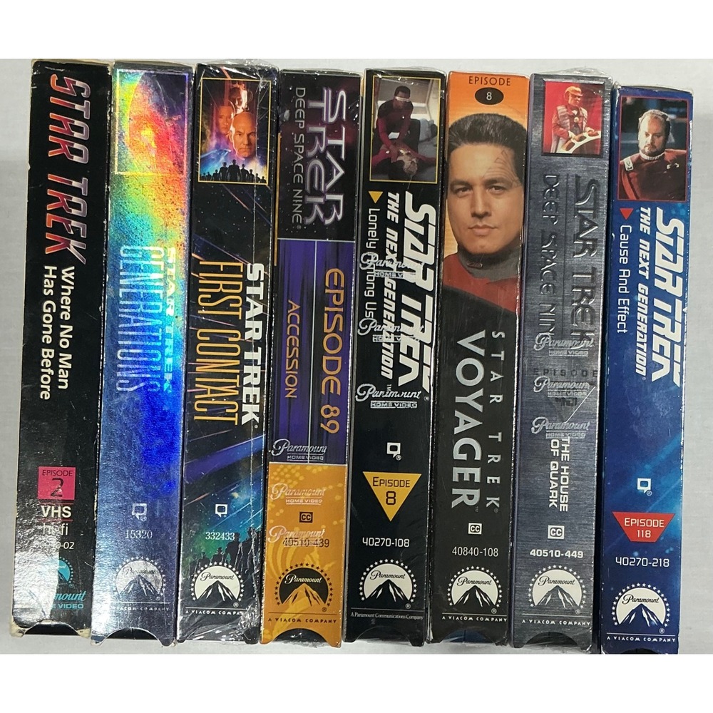 Star Trek VHS Lot of‎ 8 TNG DS9 Voyager Generations First Contact Untested